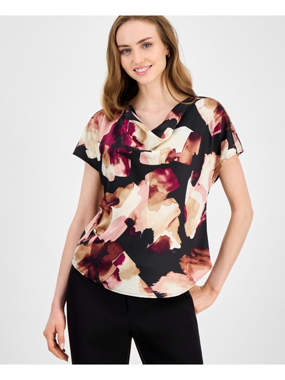 Anne Klein Printed Blouse L